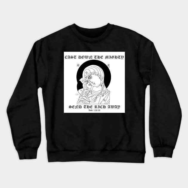 Virgin Mary and Baby Jesus Icon Magnificat Crewneck Sweatshirt by thecamphillips